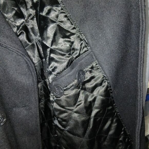 Rothco US Navy Type Pea Coat Wool Blend Military Classic Black Heavy Men's sz 4X - Picture 7 of 11